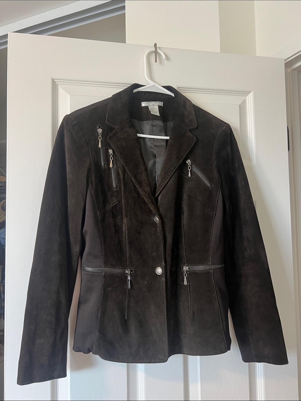 Alberto Makali Dark Brown 100% Leather Jacket